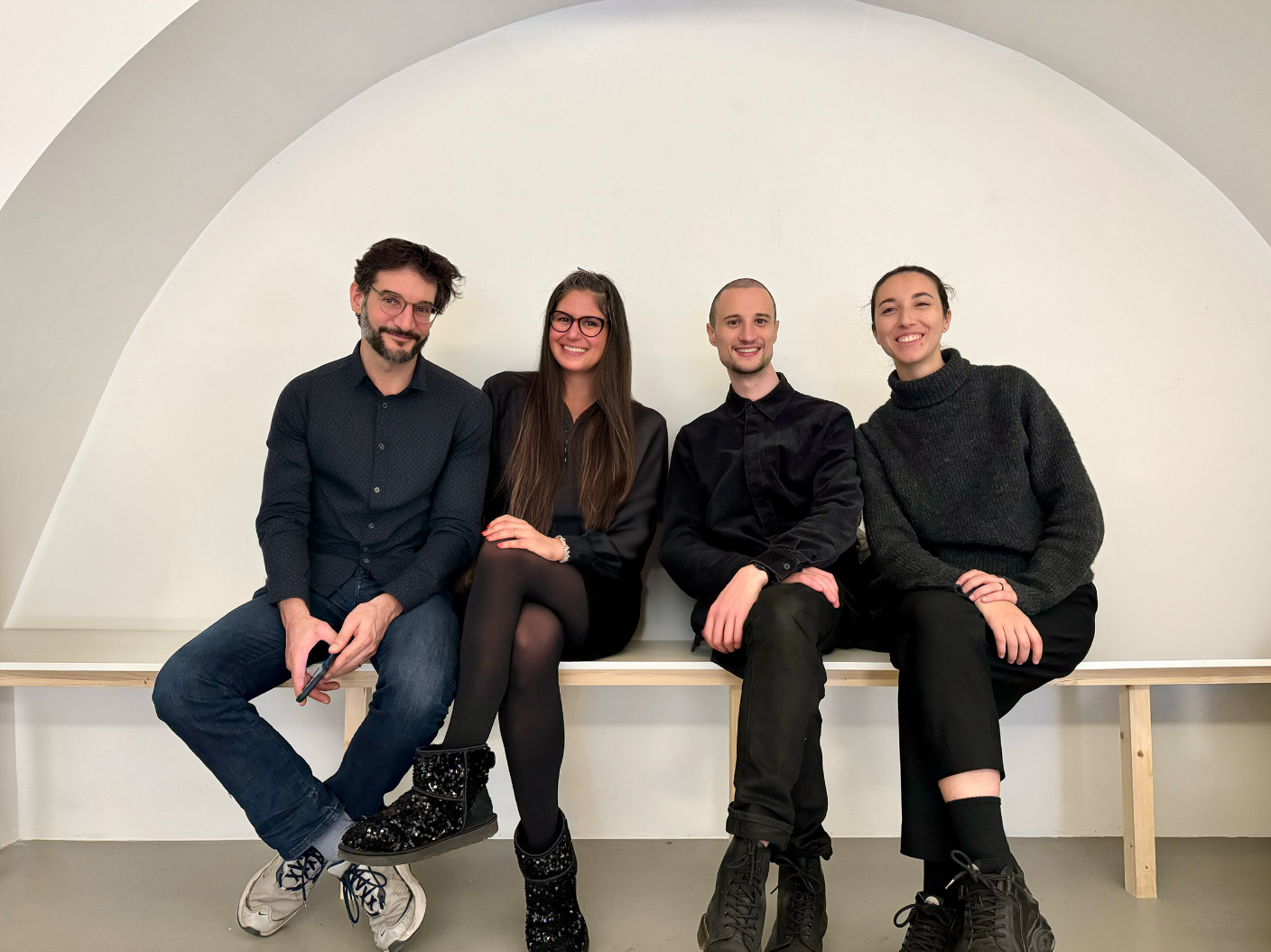 The XRVienna team comprised of Gabriella Chihan Stanley, Axel Dietrich, Flavia Mazzanti, and Manuel Bonell